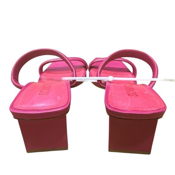 REVOLVE SCHUTZ ULLY Block Heel Sandal in Hot Pink NWOT - Picture 8 of 11
